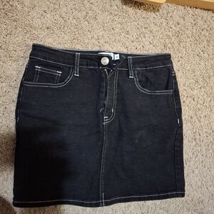 Black Denim Skirt- rue21 (s)
